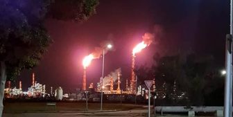 وقوع آتش‌سوزی در پالایشگاه نفت حیفا