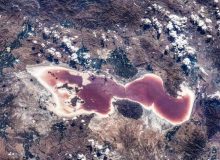 تصویر ایستگاه فضایی چین از فاجعه سدسازی برای دریاچه ارومیه